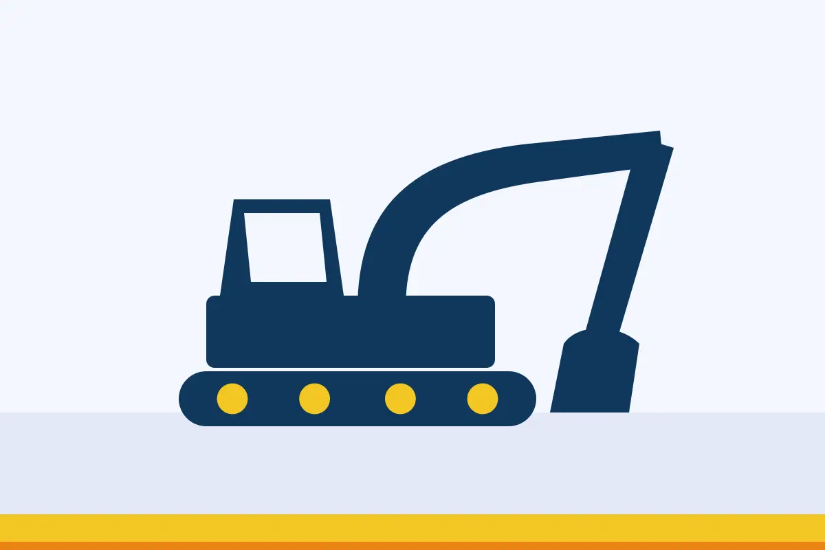Ilustración de una excavadora