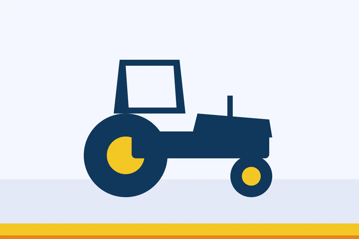 Ilustración de un tractor de neumáticos